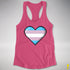 Transgender Pride 8-Bit Pixel Heart Racerback Tank - Hot Pink